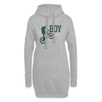 vélo vélo vélo mode de vie sain transport - Sweat-shirt à capuche long Femme - gris chiné - Devant
