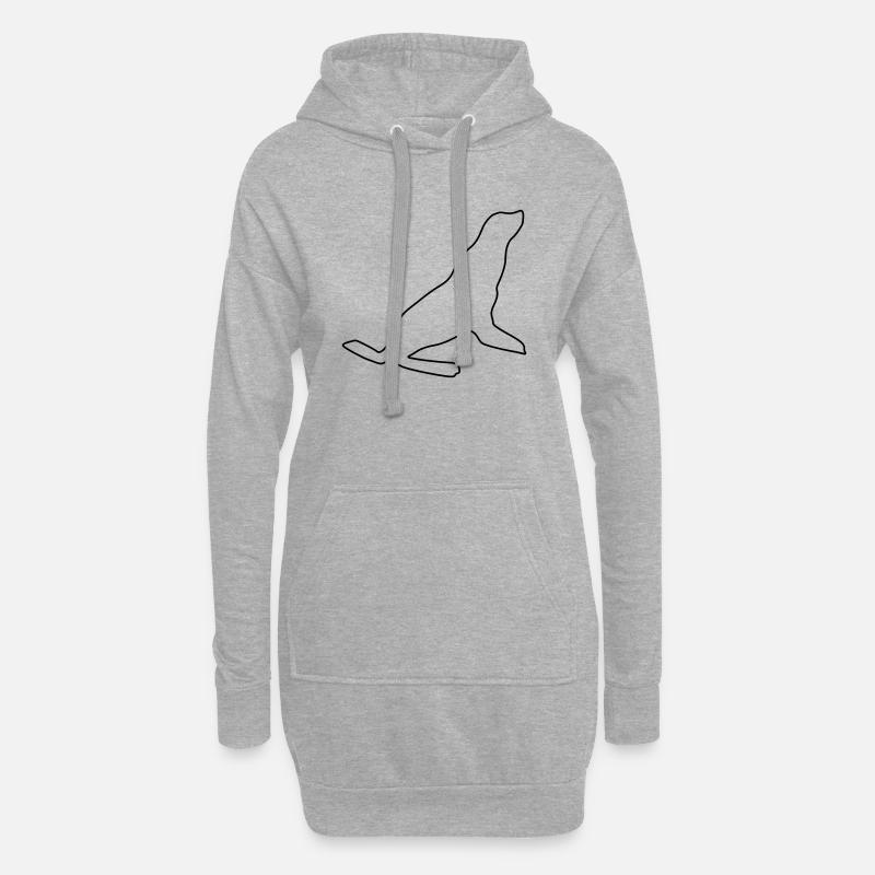 see robbe silhouette - Hoodie-Kleid - Grau meliert