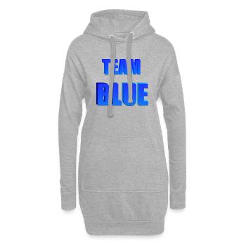 Team Blue - Sweat-shirt à capuche long Femme - gris chiné - Devant