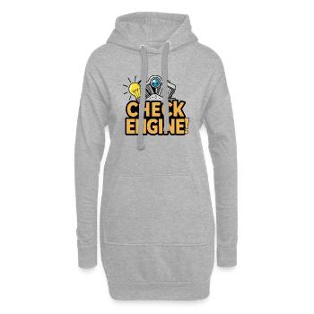 Motor prüfen - Hoodie-Kleid - Grau meliert - Vorne