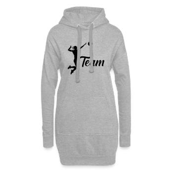 frauen handball team - Hoodie-Kleid - Grau meliert - Vorne