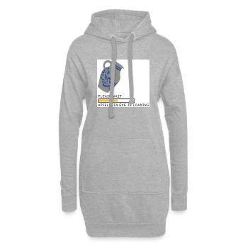 Bembel Loading please wait - Hoodie-Kleid - Grau meliert - Vorne
