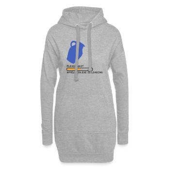 Bembel Loading please wait - Hoodie-Kleid - Grau meliert - Vorne