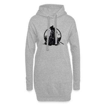 Samurai Krieger Japan Landschaft - Hoodie-Kleid - Grau meliert - Vorne