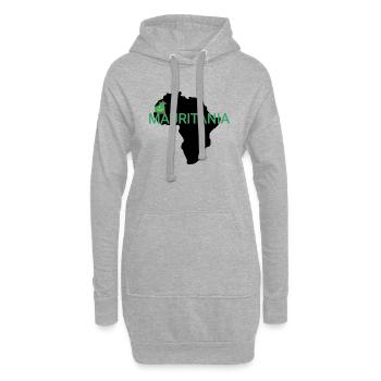 Afrika Umriss Mauretanien - Hoodie-Kleid - Grau meliert - Vorne