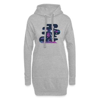 Himmlischer Wanderer - Hoodie-Kleid - Grau meliert - Vorne