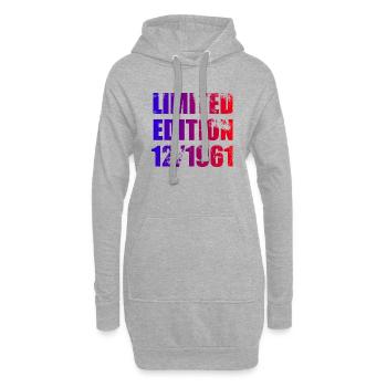 63e anniversaire Edition limitée 12/1961 - Sweat-shirt à capuche long Femme - gris chiné - Devant