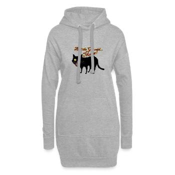 Und die Katze sagte Miau - Hoodie-Kleid - Grau meliert - Vorne