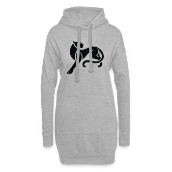 panther - Hoodie-Kleid - Grau meliert - Vorne