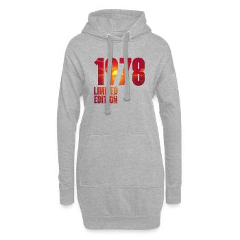 1978 - Sweat-shirt à capuche long Femme - gris chiné - Devant