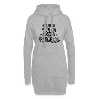 Mehr Promille - Hoodie-Kleid - Grau meliert - Vorne