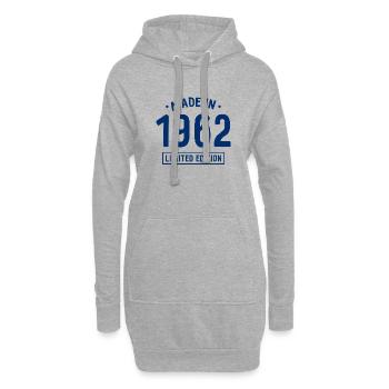 Made in 1962 - Limited Edition - Geburtsjahr - Hoodie-Kleid - Grau meliert - Vorne