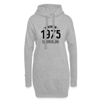 Fabriqué en 1975 - Edition limitée - Année de naissance - Sweat-shirt à capuche long Femme - gris chiné - Devant