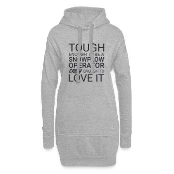 Opérateur de chasse-neige Crazy Snowplow Driver - Sweat-shirt à capuche long Femme - gris chiné - Devant