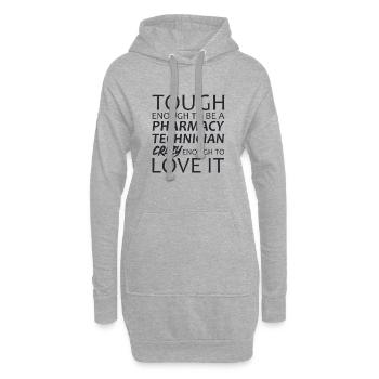 Pharmacy technician Crazy - Hoodie-Kleid - Grau meliert - Vorne
