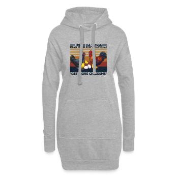 Get More Chickens Vintage Retro Chicken T Shirt - Hoodie-Kleid - Grau meliert - Vorne
