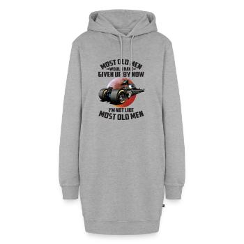 I’m Not Like Most Old Men Funny Drag Racing - Sweat-shirt à capuche long Femme - gris chiné - Devant