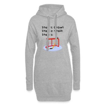 Crawl Walk Hockey Goalie Baby Bodysuit - Hoodie-Kleid - Grau meliert - Vorne