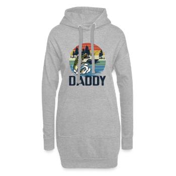 Fishing Daddy Matching - Hoodie-Kleid - Grau meliert - Vorne