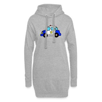 Police Car Baby Toddler Kid - Hoodie-Kleid - Grau meliert - Vorne