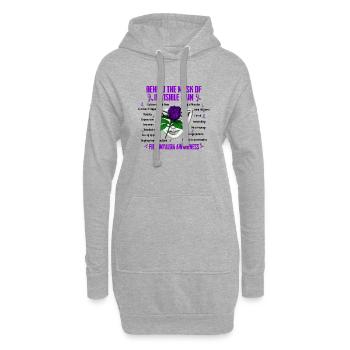 Behind The Mask Of Invisible Pain Fibromyalgia - Hoodie-Kleid - Grau meliert - Vorne