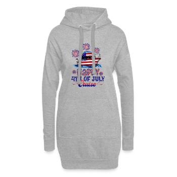 Happy 4th of July Cruise - Hoodie-Kleid - Grau meliert - Vorne