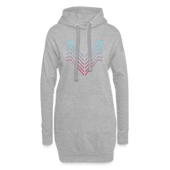 Floorball Unihockey "Floorballspieler" unihoc-time - Hoodie-Kleid - Grau meliert - Vorne