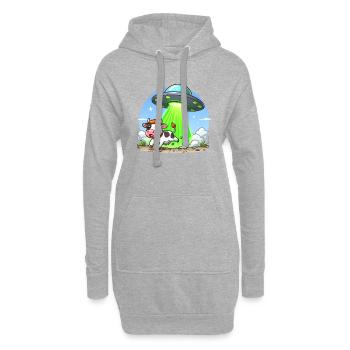 UFO Landet - Hoodie-Kleid - Grau meliert - Vorne
