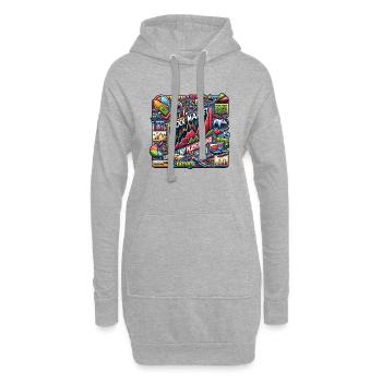 Trading meine Passion cooles Trading Design - Hoodie-Kleid - Grau meliert - Vorne