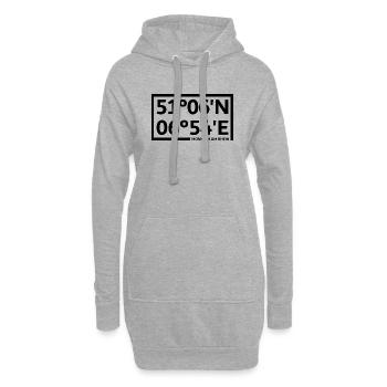 Coordonnées de Monheim am Rhein - Sweat-shirt à capuche long Femme - gris chiné - Devant