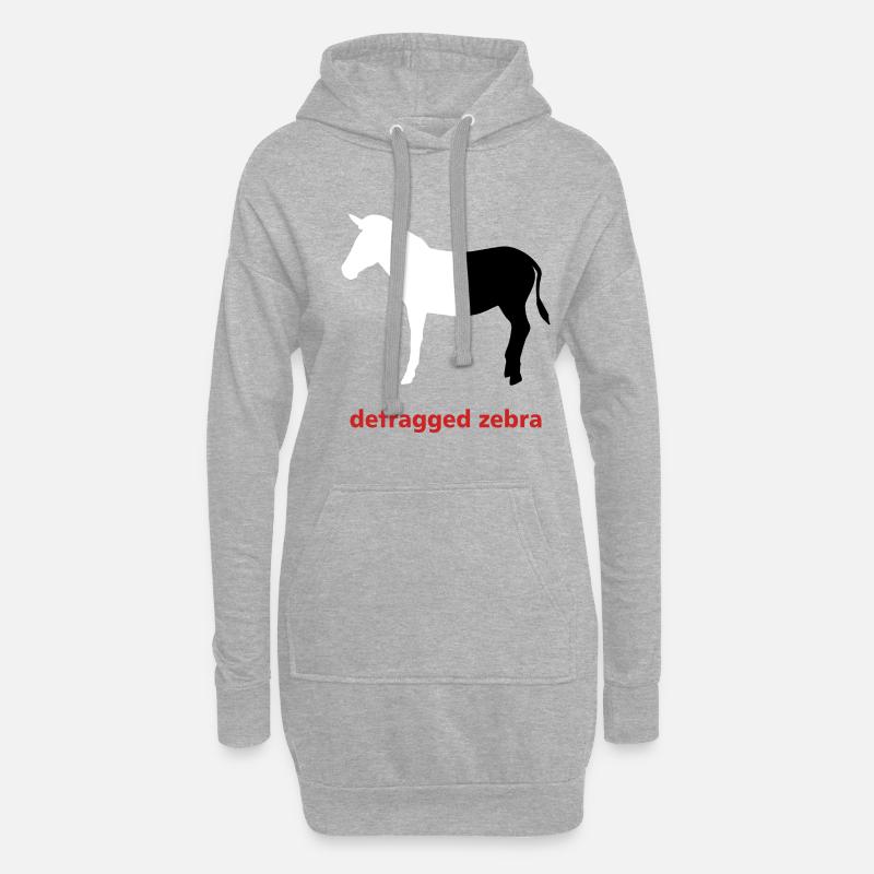 Defragged zebra Informatik Programming Geschenk - Hoodie-Kleid - Grau meliert