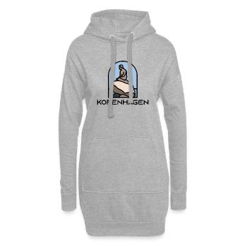 Copenhague - La Petite Sirène - Sweat-shirt à capuche long Femme - gris chiné - Devant