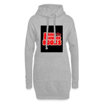J’ai lu des livres interdits 33 - Sweat-shirt à capuche long Femme - gris chiné - Devant