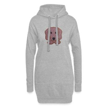 Dackel - Hoodie-Kleid - Grau meliert - Vorne