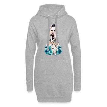 alisa 1 - Hoodie-Kleid - Grau meliert - Vorne