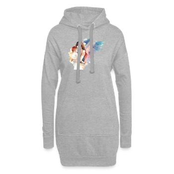 Engel Mutter Aquarell - Hoodie-Kleid - Grau meliert - Vorne