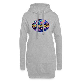 Espace des années 90 - Sweat-shirt à capuche long Femme - gris chiné - Devant