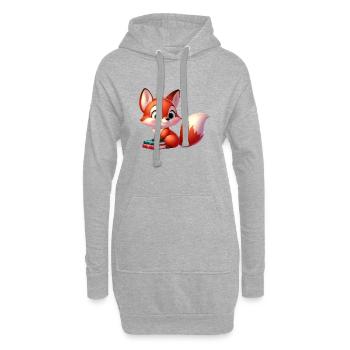 Fuchs 2 - Hoodie-Kleid - Grau meliert - Vorne