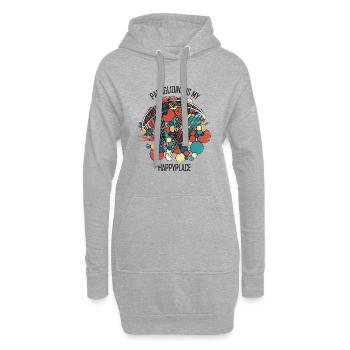 Paragliding Gleitschirm Paragleiter Paraglider - Hoodie-Kleid - Grau meliert - Vorne