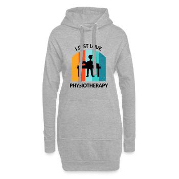 Physiotherapeut Humorvoll Geschenk Spruch Lustig - Hoodie-Kleid - Grau meliert - Vorne