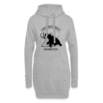 Drôle de mammouth Âge de pierre Conception de l’âge de glace Préhistorique - Sweat-shirt à capuche long Femme - gris chiné - Devant