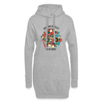 Fahrradwerkstatt Fahrradmonteurin Fahrrad - Hoodie-Kleid - Grau meliert - Vorne