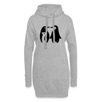 Pinguine - Hoodie-Kleid - Grau meliert - Vorne