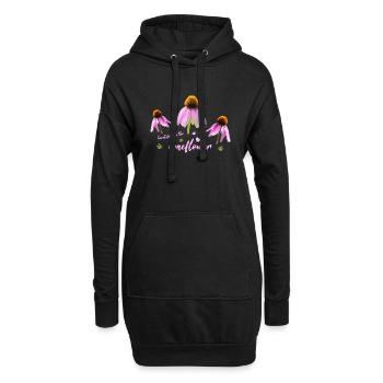 Coneflower Sonnenhut - Sweat-shirt à capuche long Femme - noir - Devant