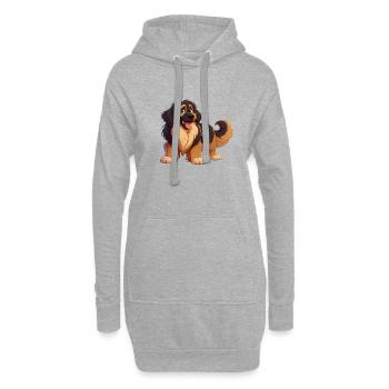 Leonberg 3 - Hoodie-Kleid - Grau meliert - Vorne