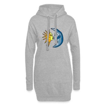 Sun and Moon - Hoodie-Kleid - Grau meliert - Vorne