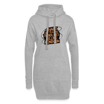 Trading ma passion cool trading design - Sweat-shirt à capuche long Femme - gris chiné - Devant