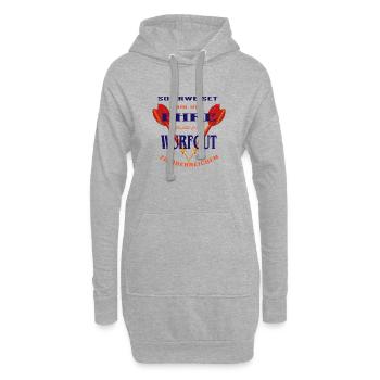 Dart Sprüche Darts für Dartspieler Geschenke - Hoodie-Kleid - Grau meliert - Vorne