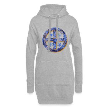 sonnenkreuz e 112 - Hoodie-Kleid - Grau meliert - Vorne