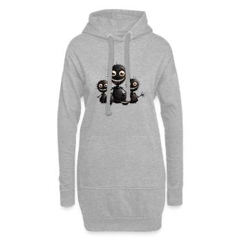 Fascinante famille de poupées vaudou - City Fashion - Sweat-shirt à capuche long Femme - gris chiné - Devant